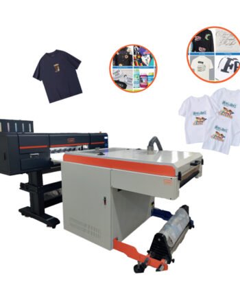 Best DTF 4-Head Printer with print sample demonstrating vibrant colors and high-quality printing on PET film