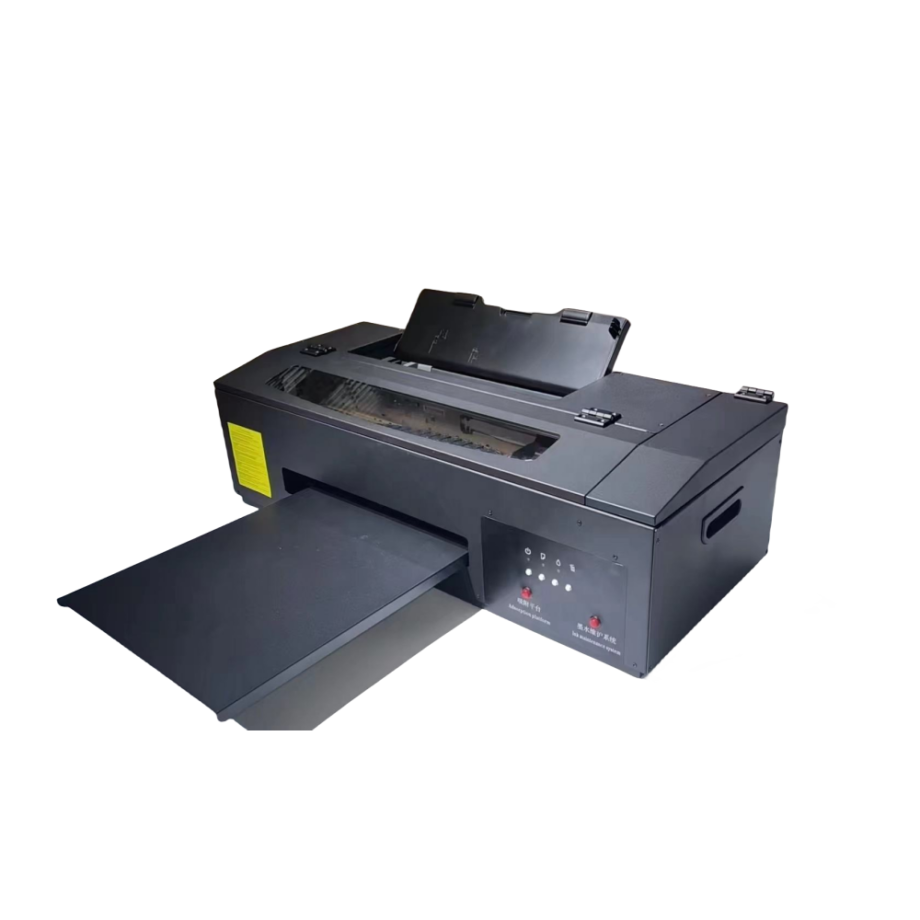 Best L1800 DTF Printer – Front view of the printer showcasing dual XP600 heads for high-quality printing on clothes