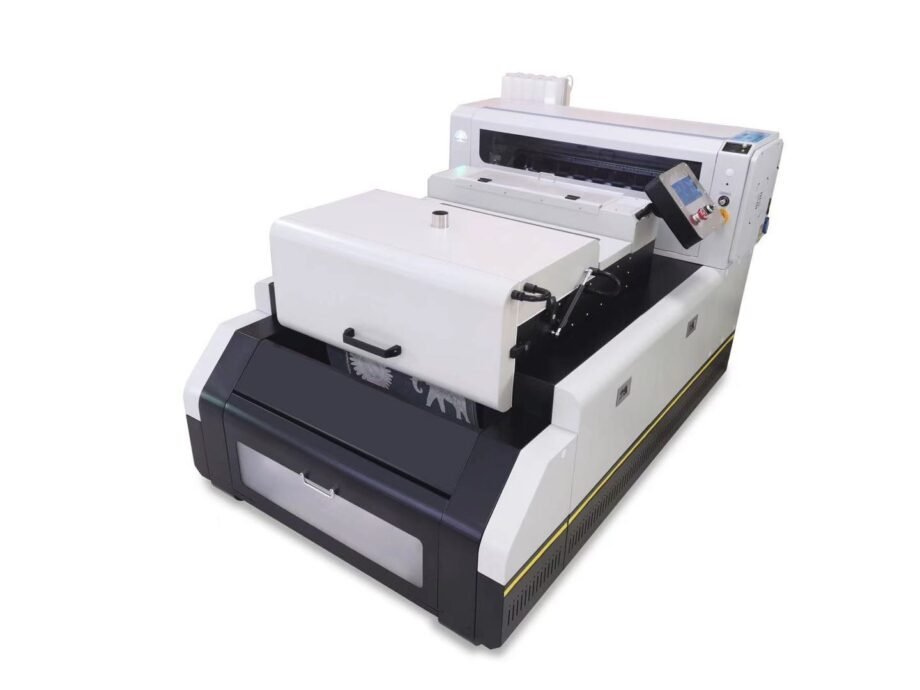 High-Quality Full-Automatic DTF Printer with 2 I3200 Printheads - Side View